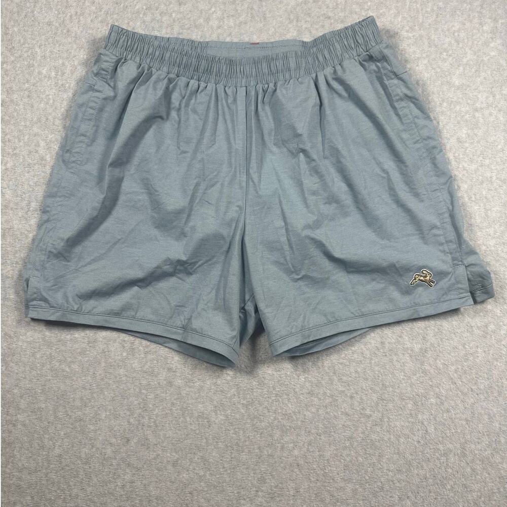 Tracksmith Running Shorts Men Size Medium Grey Drawstring Waist Logo Embroidered